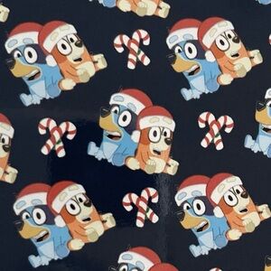Bluey Holiday Print Throw Blanket Faux Fur Fleece Warm Winter Cozy Siblings NEW